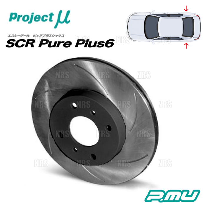 Project μ プロジェクトミュー SCR Pure Plus 6 (リア/ブラック) レガシィ ツーリングワゴン BR9/BRM/BRG (SPPF205-S6BK｜abmstore