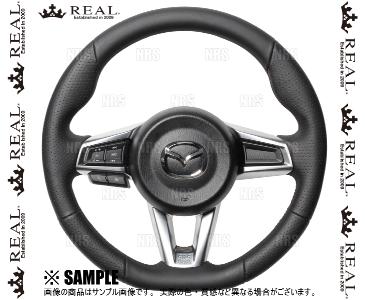 REAL レアル オリジナル (ガングリップ小径/オールレザー/ダークワイン×ブラックユーロS) ロードスター ND5RC 2015/5〜 (MZC LPB DW :MZC LPB DW 1001:エービーエムストア