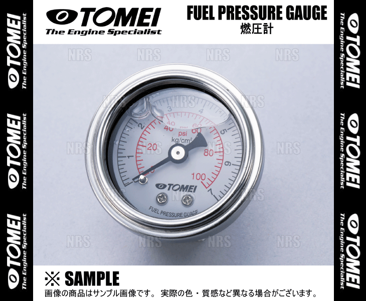 TOMEI 東名パワード FUEL PRESSURE GAUGE フューエルプレッシャーゲージ (燃圧計) 0〜7kg/cm2 0〜100psi (185112