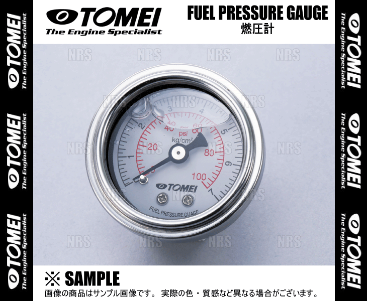 TOMEI 東名パワード FUEL PRESSURE GAUGE フューエルプレッシャーゲージ (燃圧計) 0〜7kg/cm2 0〜100psi  (185112