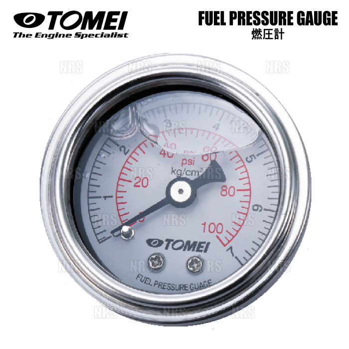 TOMEI 東名パワード FUEL PRESSURE GAUGE フューエルプレッシャーゲージ (燃圧計) 0〜7kg/cm2 0〜100psi  (185112 : tomei-185112-1002 : エービーエムストア - 通販 - Yahoo!ショッピング