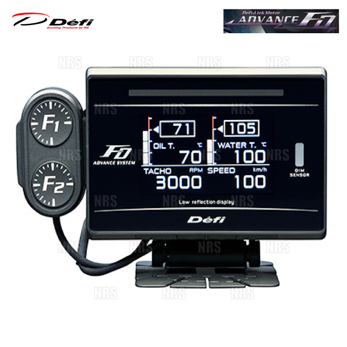 Defi デフィ アドバンスFD 高輝度2.5インチフルカラーTFTデジタルメーター 車速/タコ/ターボ/インマニ/油圧/燃圧/油温/水温/排気 (DF17801 | Defi