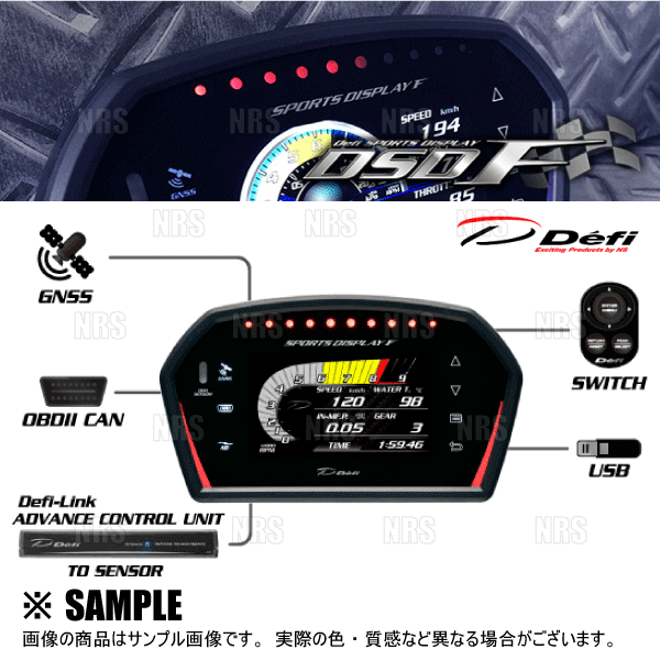 Defi（デフィ） アドバンスBF 水温計/ウォーターテンプ 赤/アンバー 