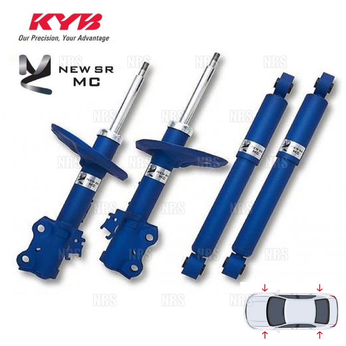 KYB カヤバ NEW SR MC ニューエスアールMC (前後セット) カローラスポーツ NRE214H 8NR-FTS 18/6〜 4WD  (MC-57522301 : mc-57522301-1001 : エービーエムストア 3号店 - 通販 - Yahoo!ショッピング