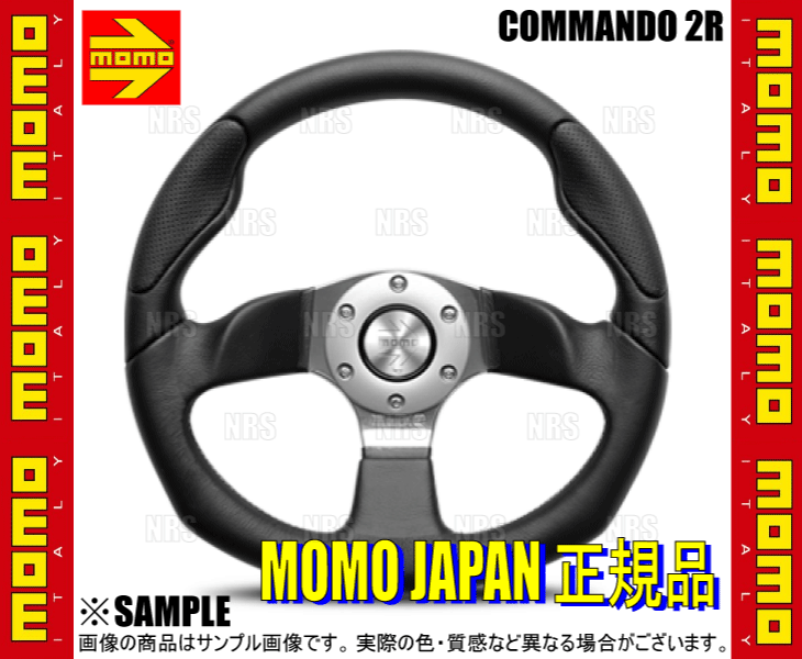 MOMO モモ COMMANDO2R コマンド 2R 320mm ブラックレザー クロームスポーク (C-73 | MOMO | 01