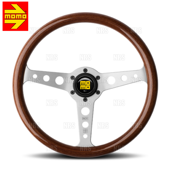 MOMO モモ HERITAGE LINE INDY ヘリテージライン インディ 350mm マホガニーウッド シルバースポーク (HL-05｜エービーエムストア 3号店