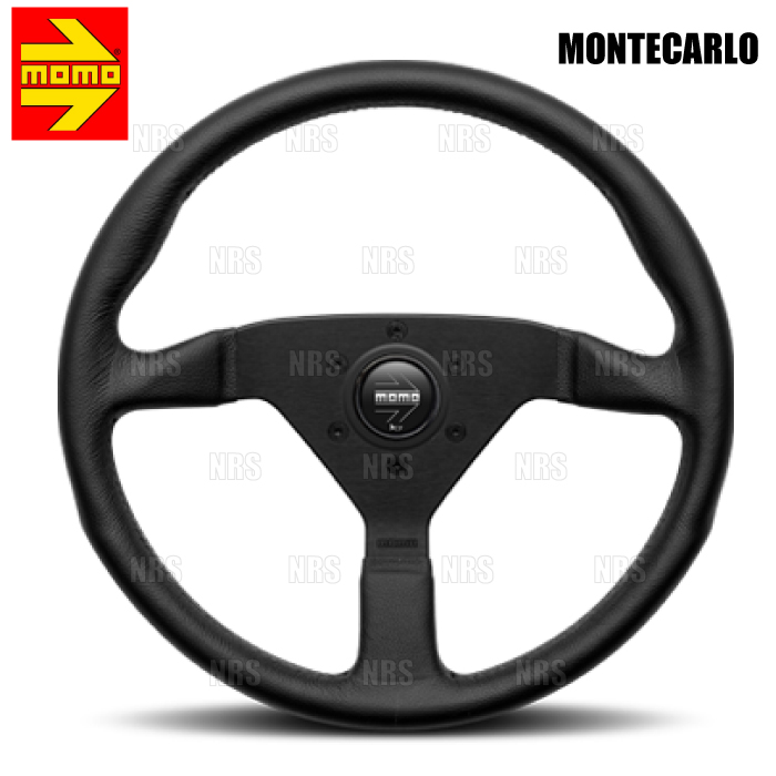 MOMOモンテカルロ（M-5） 350mm正規輸入品新品未使用！ MOMO（モモ） MONTECARLO モンテカルロ 350mm ブラックレザー ブラック