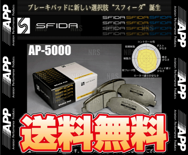 APP エーピーピー SFIDA AP-5000 (前後セット) マークII （マーク2）/チェイサー/クレスタ JZX90 92/10〜96/9 (321F/321R-AP5000