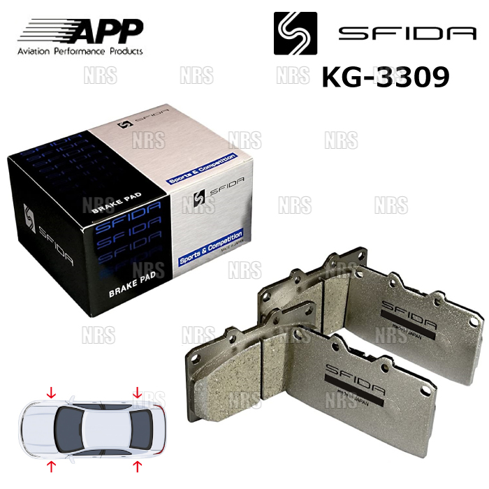 APP エーピーピー SFIDA KG-3309 (前後セット) ロードスター クーペ NB6C改/NB8C改 03/9〜 (104F/104R-KG3309