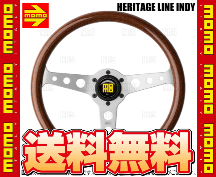 MOMO モモ HERITAGE LINE INDY ヘリテージライン インディ 350mm マホガニーウッド シルバースポーク (HL-05 :  momo-hl-05-1002 : エービーエムストア 4号店 - 通販 - Yahoo!ショッピング