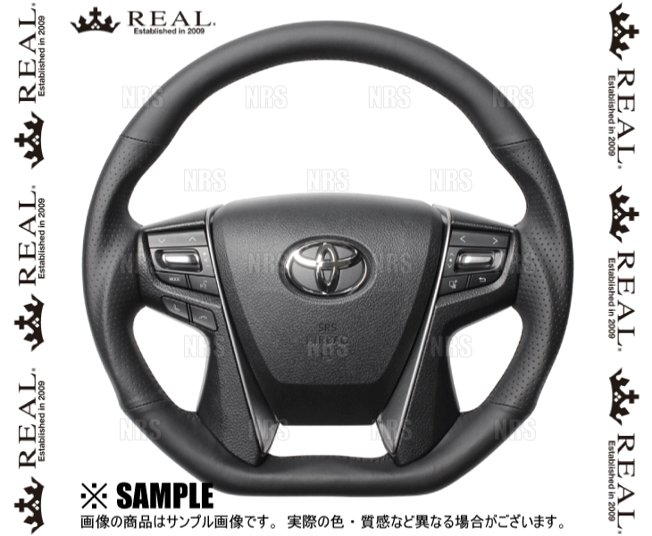 REAL レアル ステアリング ナッパオールレザー (ブラックユーロ