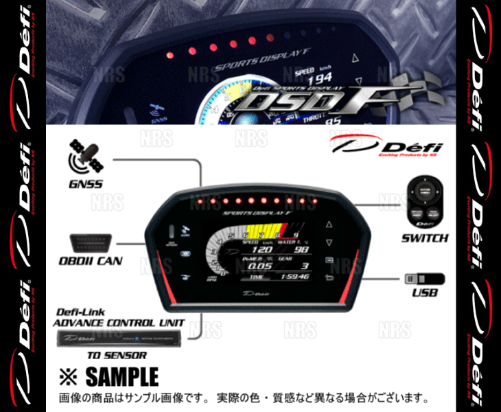 Defi デフィ Sports Display F スポーツディスプレイエフ (DSDF) マルチディスプレイ/車速/ブースト/タコ/油圧/水温/油温 他 (DF15901｜abmstore5｜03