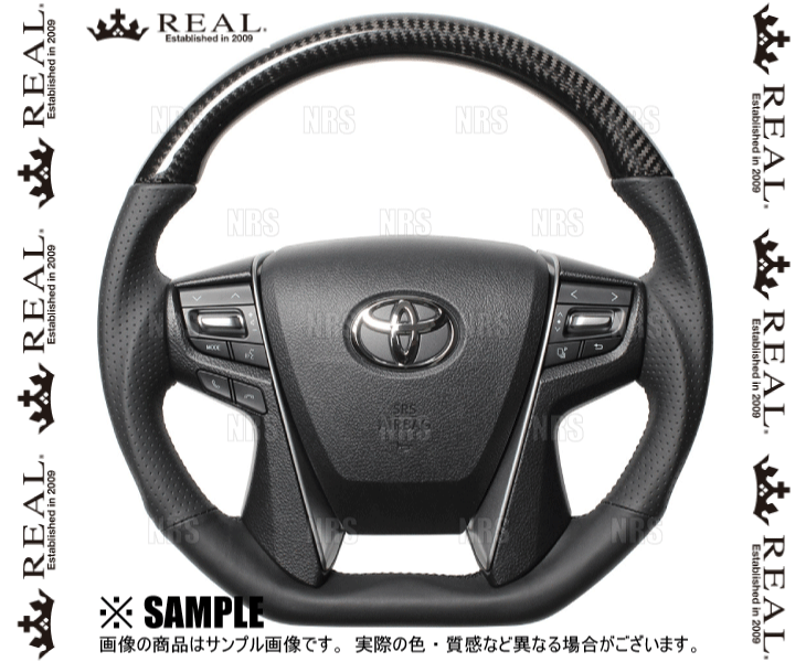 REAL レアル プレミアム (Dシェイプ/ブラックカーボン/ブラックユーロステッチ) クラウン GRS210/GRS211 2012/12〜 (S210 BKC BK :S210 BKC BK 1003:エービーエムストア 5号店