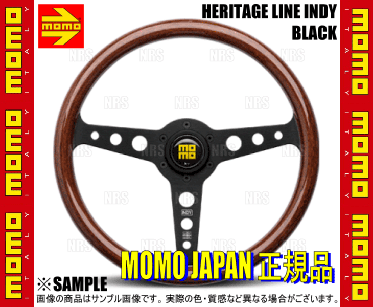 MOMO モモ HERITAGE LINE INDY BLACK ヘリテージ ライン インディ ブラック 350mm マホガニーウッド/黒色アルマイト (HL-06｜abmstore7｜02