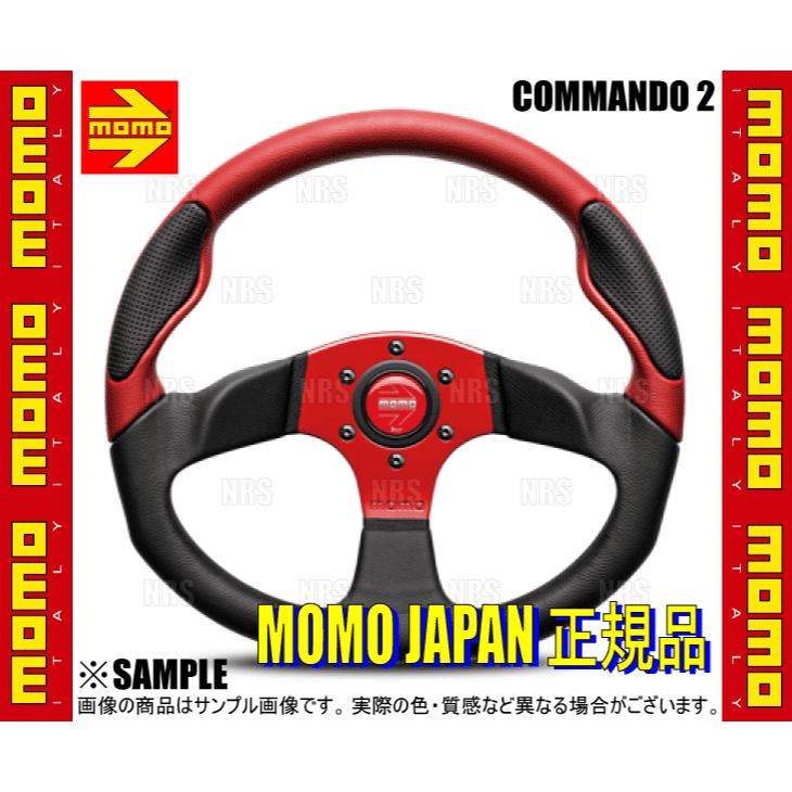 MOMO モモ COMMANDO2 RED コマンド2 レッド 350mm ブラック＆レッドレザー レッドスポーク (C-64｜abmstore8｜03