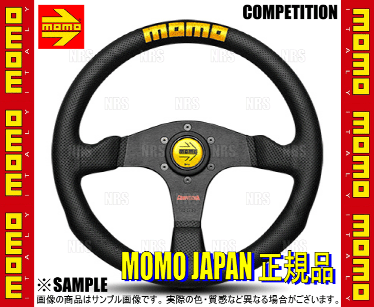 MOMO モモ COMPETITION コンペティション 350mm ブラックエアーレザー ブラックスポーク (C-71｜abmstore8｜03