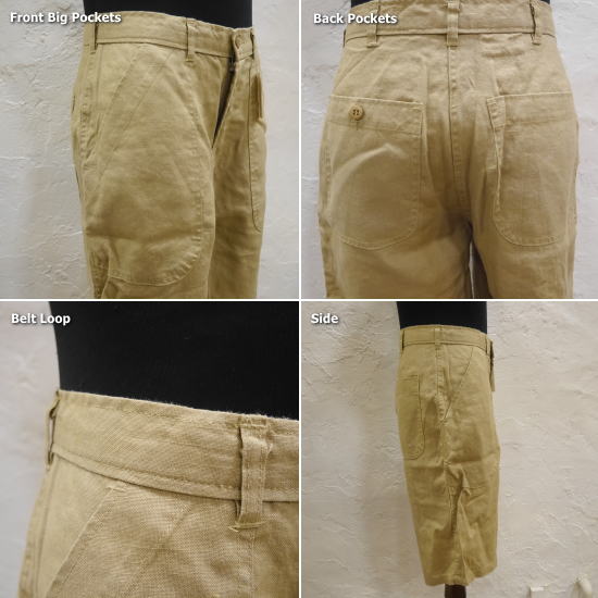 YMCLKY Japan USタイプ NAVY ラミーハーフパンツ ベージュ