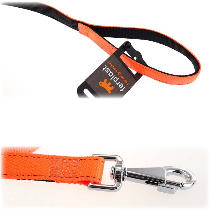 リード 犬用 ファープラスト デュアルG 長1.1m 幅15mm 橙 ペット用品 ferplast DUAL 犬用リード Fa389  :fa-8010690127040:AVAIL 通販 