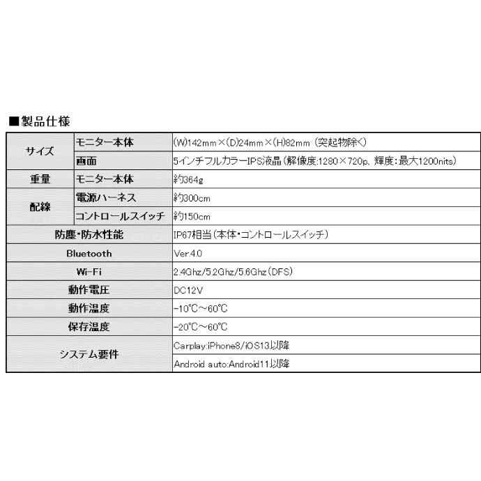 バイク用モニター