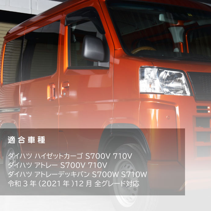 ダイハツ ハイゼットカーゴ アトレーワゴン S700 車検対応オーバーフェンダー ハイゼットカーゴ アトレーワゴン S700V S710V オーバーフェンダー ABS