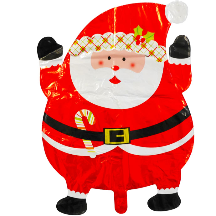 バルーン クリスマス サンタクロース ぽっちゃり 63×45cm アルミ風船