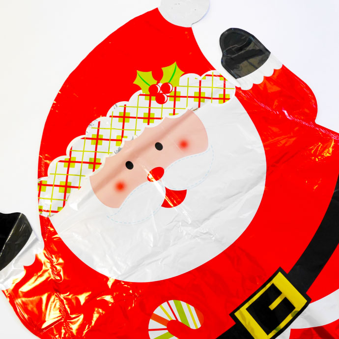 バルーン クリスマス サンタクロース ぽっちゃり 63×45cm アルミ風船
