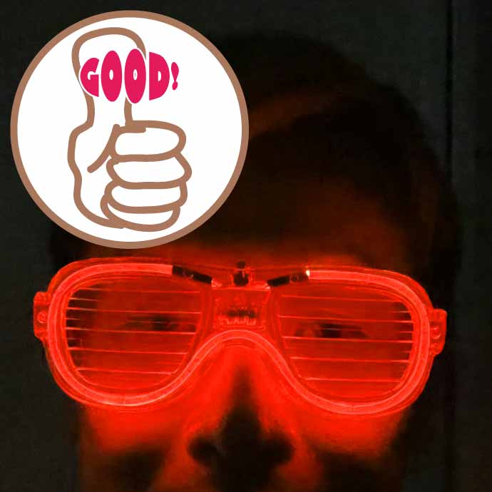 光る LED メガネ ハロウィン クリスマス 仮装 コスプレ