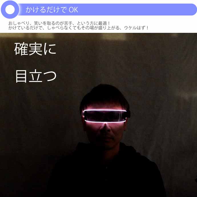 光るパーティサングラス SF風