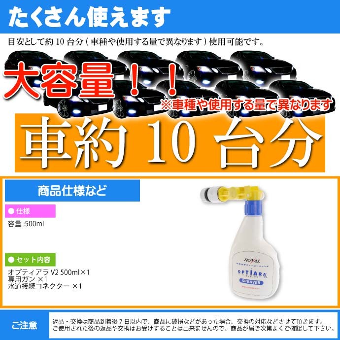 オプティアラ V2 スプレイヤー ガン ガラスコーティング剤 洗車 最先端