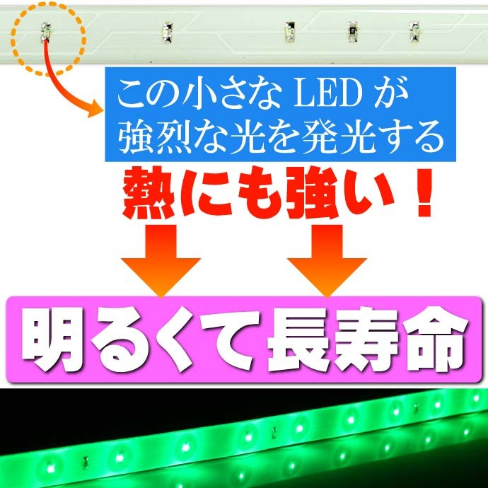 LEDテープ15連★30cmホワイト 正面発光 防水 切断可能 as12229