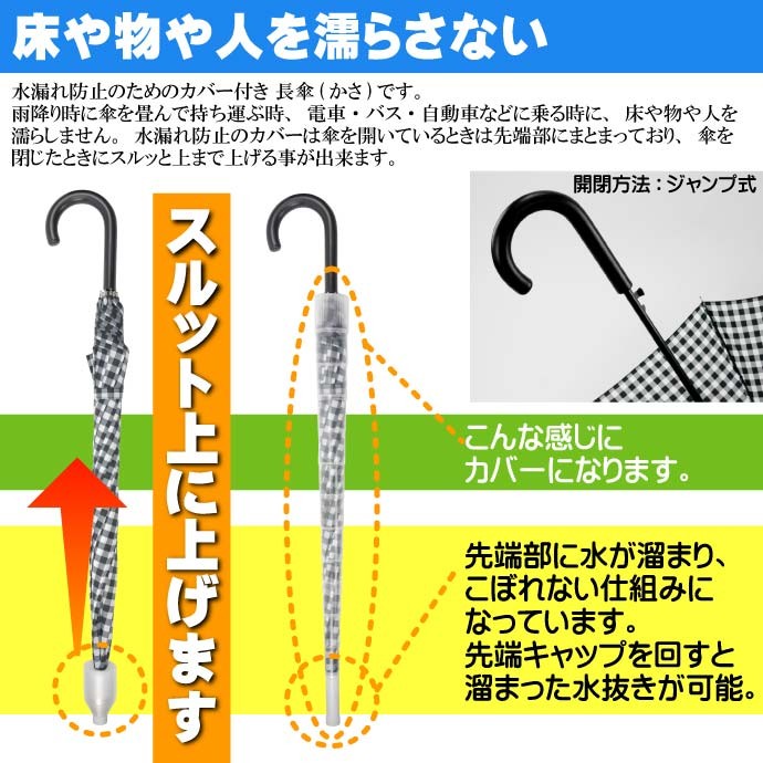 迷惑かけない水濡れ防止 スルット傘