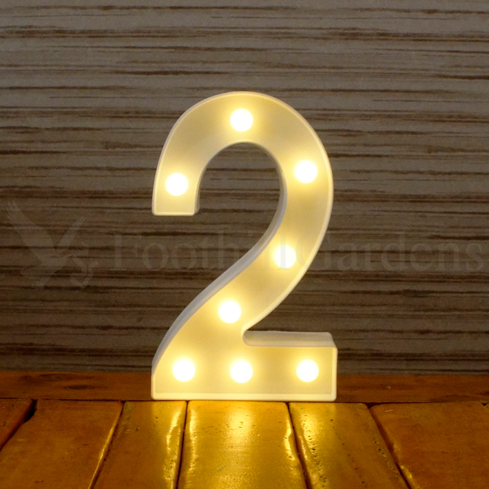 マーキーサイン ナンバー LED ライト ランプ 数字 番号 文字 電池式 照明 飾り 光 装飾 誕生日 結婚式 パーティー メモリアル 看板 サプライズ |  | 03