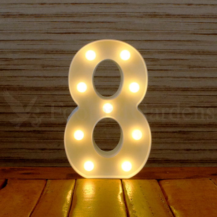 マーキーサイン ナンバー LED ライト ランプ 数字 番号 文字 電池式 照明 飾り 光 装飾 誕生日 結婚式 パーティー メモリアル 看板 サプライズ |  | 09