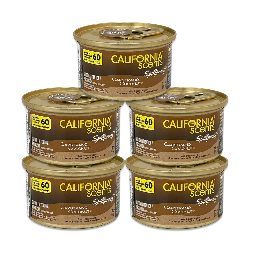 カリフォルニアセンツ エアフレッシュナー 5個セット(全9種) 芳香剤 置き型 セット売り 車 部屋 缶 西海岸 USA アメリカ いい香り | CALIFORNIA scents | 01