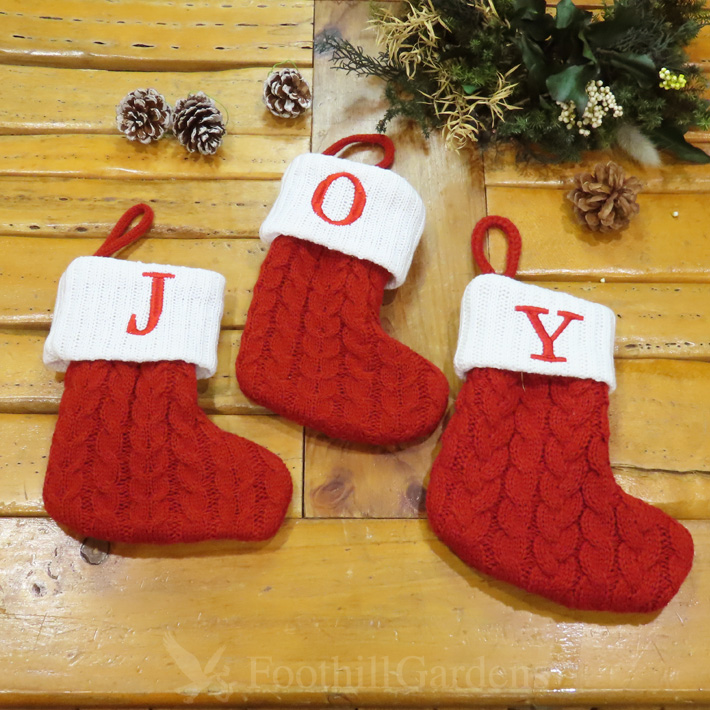 イニシャル ソックス (N) Initial Socks クリスマス 飾り 靴下 吊り下げ ニット サンタ 装飾 インテリア ツリー プレゼント 【メール便OK】｜abspec｜16