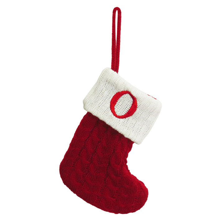 Yahoo! Yahoo!ショッピング(ヤフー ショッピング)イニシャル ソックス （O） Initial Socks クリスマス 飾り 靴下 吊り下げ ニット サンタ 装飾 インテリア ツリー プレゼント 【メール便OK】