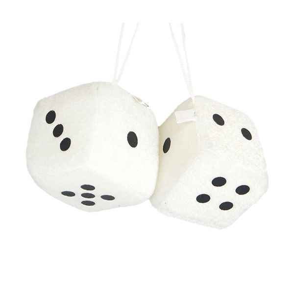 プラッシュ ダイス 2個セット Plush Dice 6cm 車 ファジーダイス ハンギングダイス サイコロ カーアクセサリー アメ車 吸盤 全6種 |  | 04
