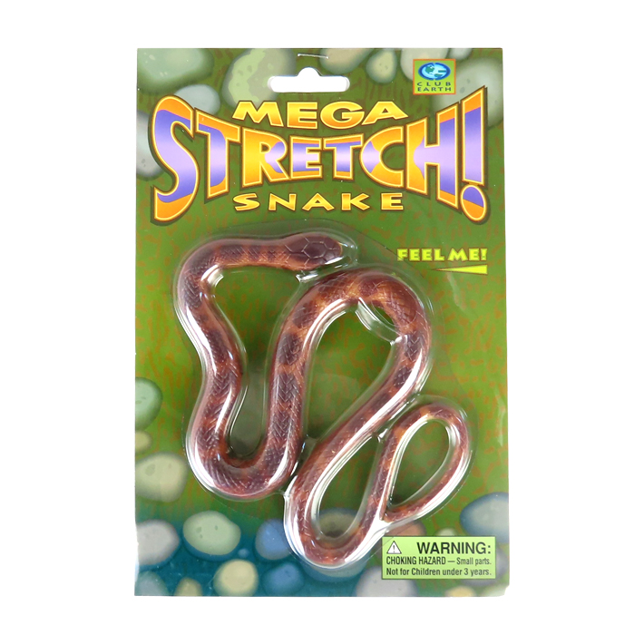 メガ ストレッチ スネーク スクイーズ STRETCH SNAKE 伸びる ヘビ リアル おもちゃ 爬虫類 ゴム 手触り 触感 プニプニ 柔らか 面白  【全2種】【メール便OK】