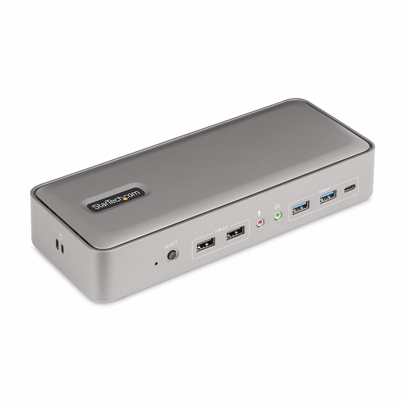 KVM機能付 USB-Cドッキングステーション StarTech.com ドッキングステーション USB-C KVM機能 デュアルモニター 4K60Hz