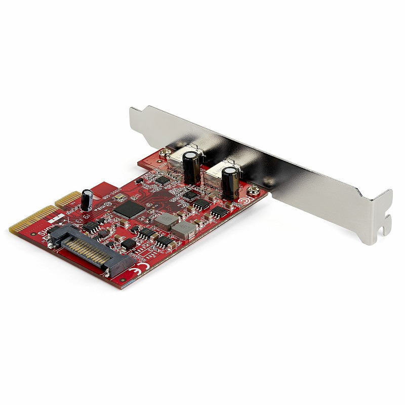 2ポートUSB Type-C増設PCI Expressカード USB 3.1 Gen 2(10Gbps)準拠