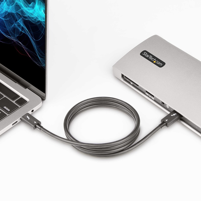 Thunderbolt 4ケーブル 1m 4K8K 60hz 40Gbps 100W PD Intel USB4 3 USB