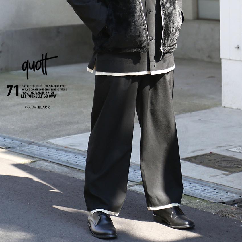 30%OFF クオルト quolt ブランド  TOP-WIDE PANTS ワイドパンツ