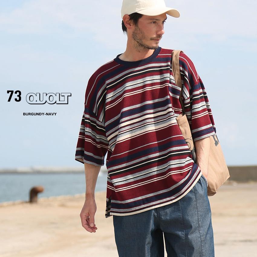 30%OFF クオルト quolt ブランド BORDER KNIT 5部袖ニット