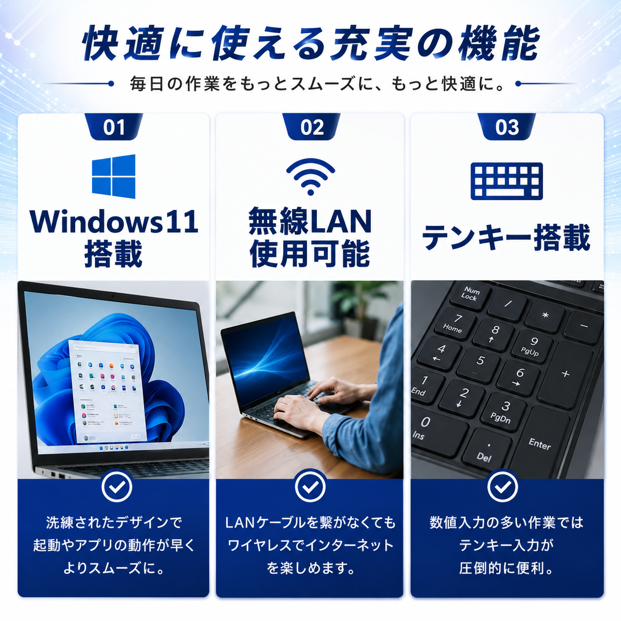 Windows 11搭載で届いてすぐに使用可能