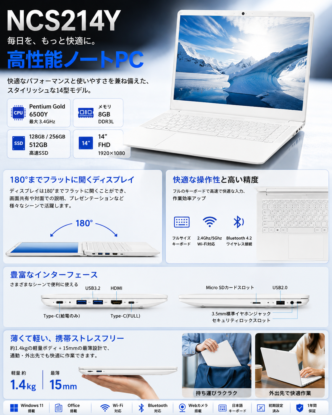 VETESA ノートパソコン 新品 windows11 pro Office搭載 選べるスペック