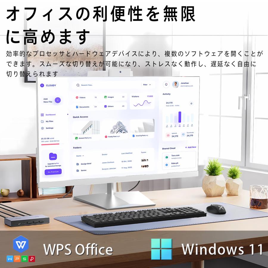 インテル（intel） デスクトップパソコン 一体型pc 新品 タッチパネル