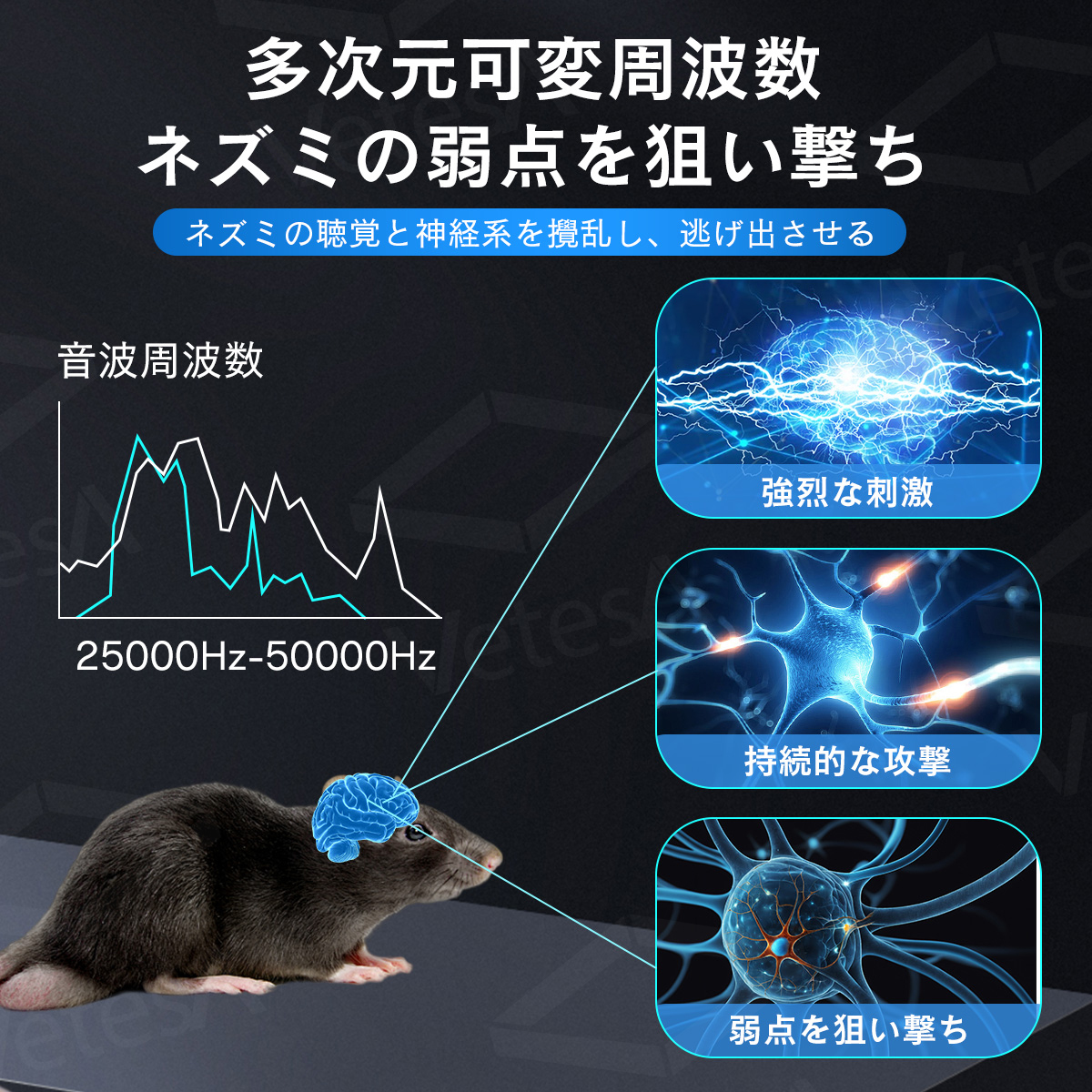 超音波ネズミ駆除器 ネズミ退治　ネズミ対策　ネズミ駆除器
