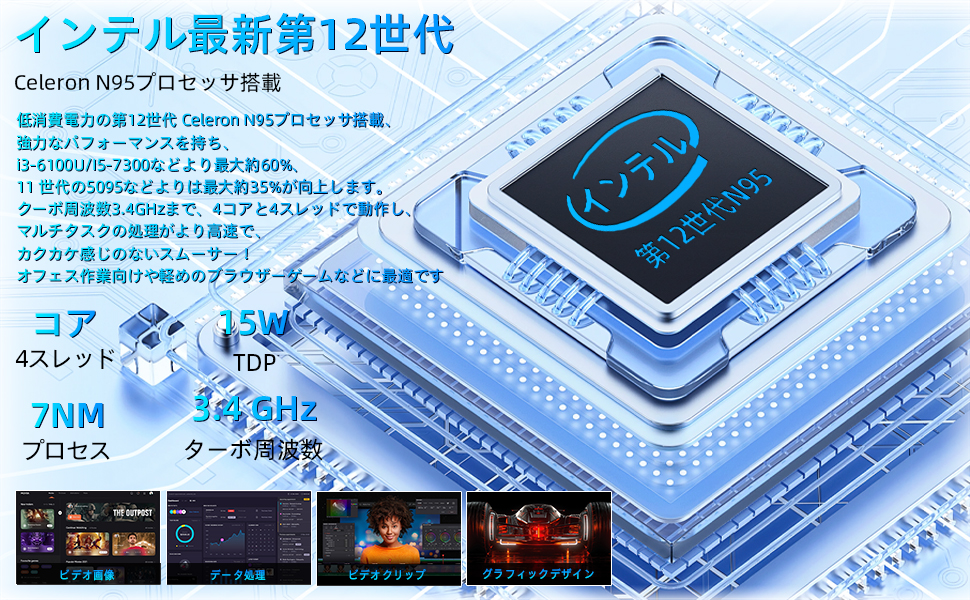 保証付 ノートパソコン 新品 パソコン Intel Celeron N95 メモリ16GB/SSD512GB Office付き 15.6インチ FHD Windows11搭載 3.4GHz最大 初期設定済み 送料無料 | VETESA | 06
