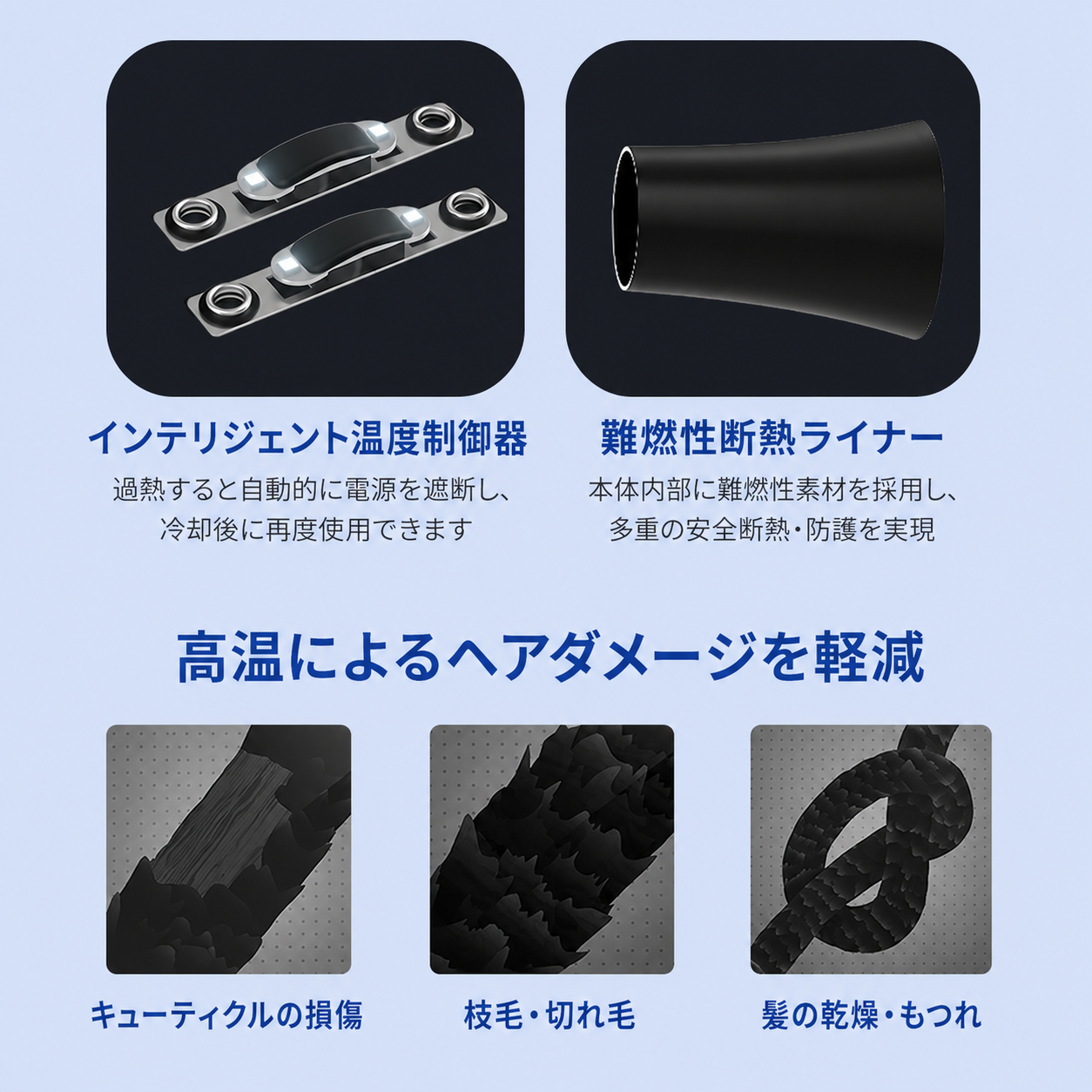 コンパクトに折り畳める設計で収納や持ち運びにも便利なヘアドライヤー