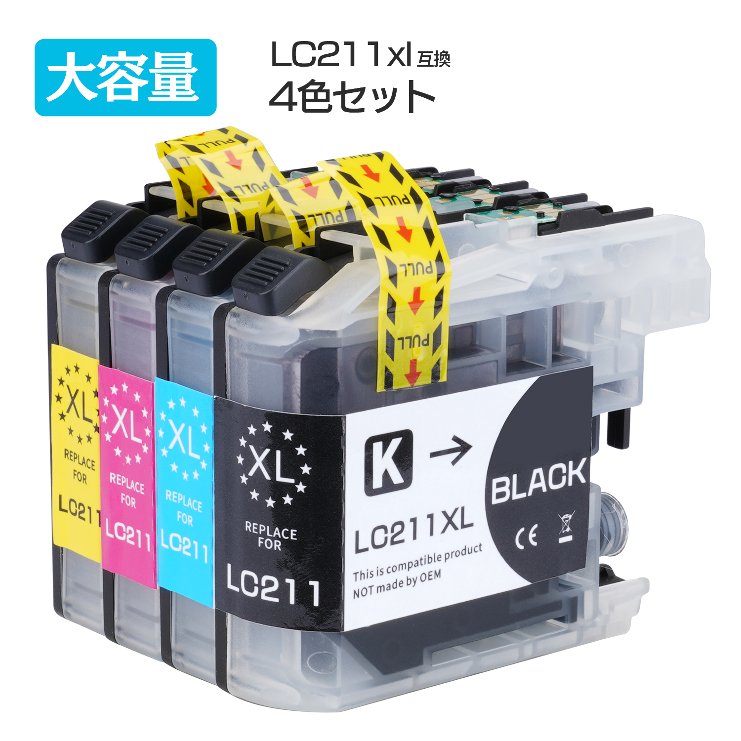 brother ブラザー プリンター用 互換インク LC211 プリンターインク インクカートリッジ 4本セット コスト削減  DCP-J968N DCP-J567N MFC-J887N MFC-J737DN | ブラザー工業 | 01
